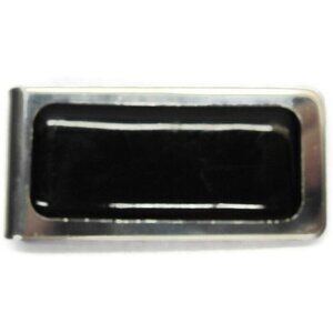 Money Clip Stainless Steel Black Plain Wallet Credit Card Cash ID Holder Silver